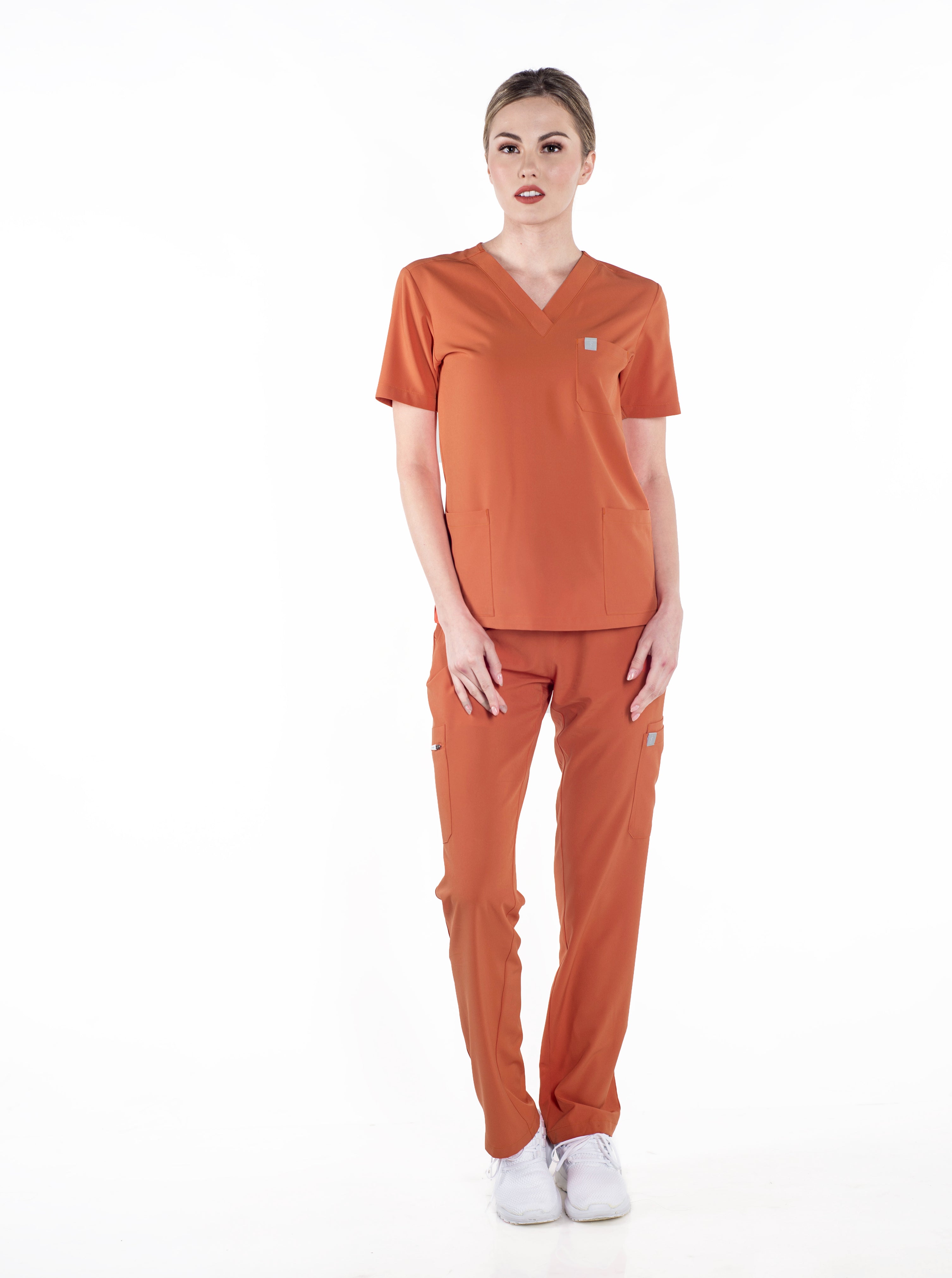 Straight Cut MoveTech® Scrub Pants 2.0 - Women / Passion Orange