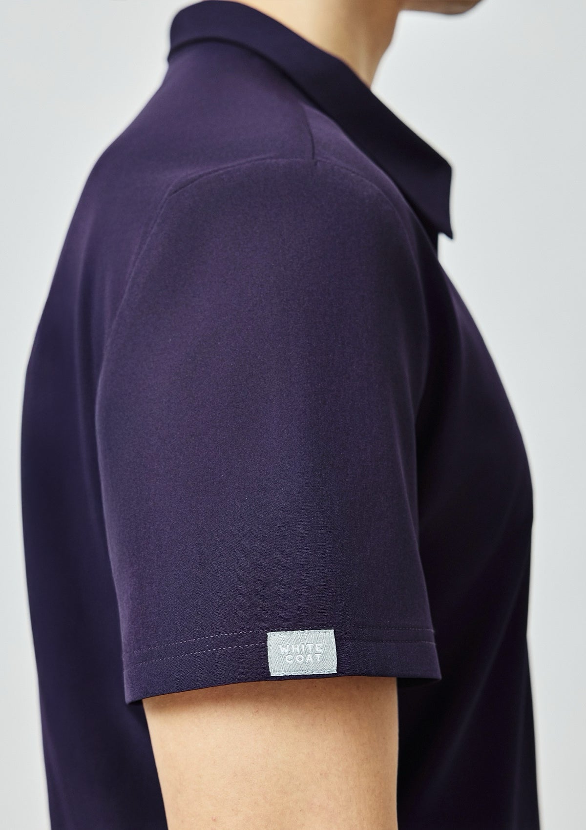 Zip-Up Polo MoveTech® Scrub Top - Men / Midnight Purple
