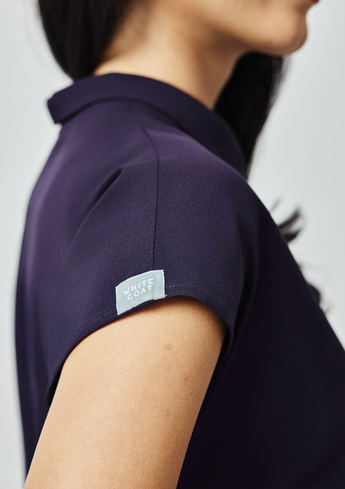 Zip-Up Polo MoveTech® Scrub Top - Women / Midnight Purple