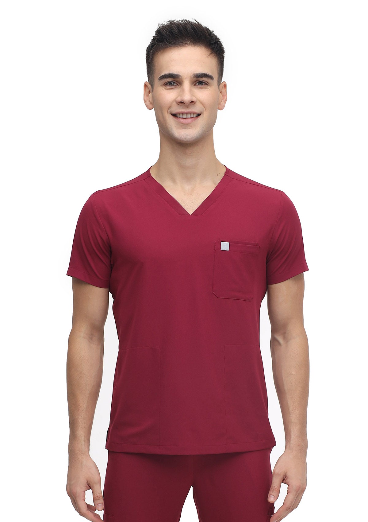 MoveTech® SCRUB SET SALE: 4-Pocket Top + Jogger Pants 2.0 - Men / Garnet