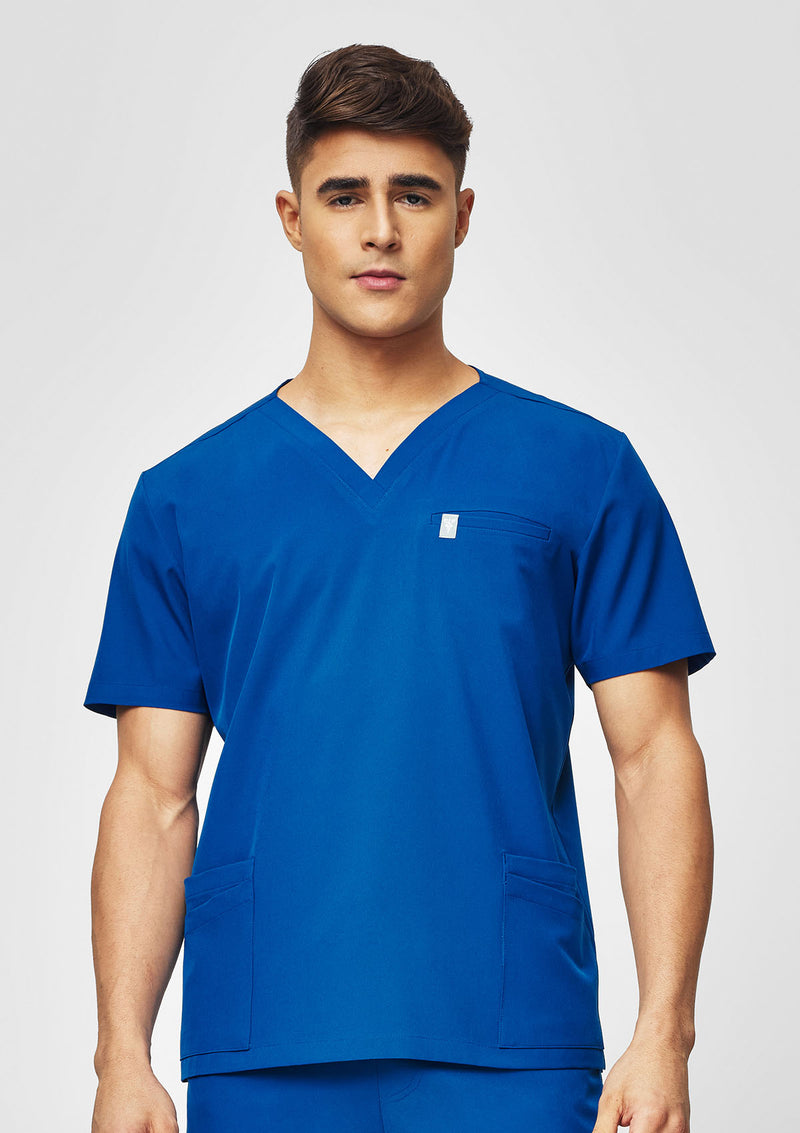 5-Pocket MoveTech® Scrub Top - Men / Cobalt Blue