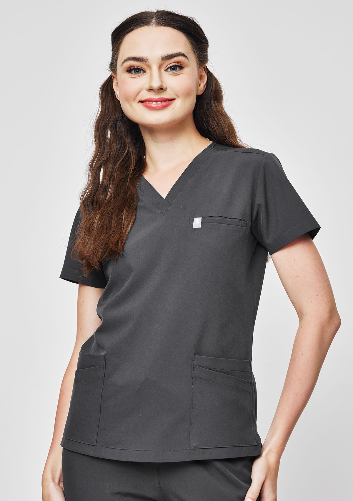 5-Pocket MoveTech® Scrub Top - Women / Graphite