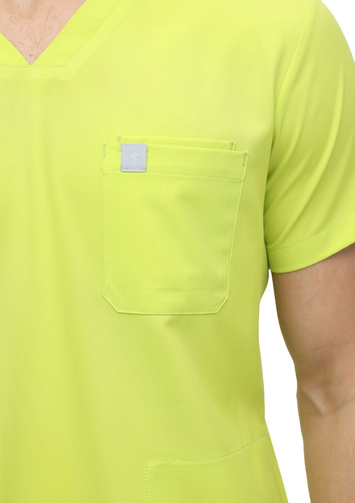 MoveTech® SCRUB SET SALE: 4-Pocket Top + Jogger Pants 2.0 - Men / Atomic Yellow