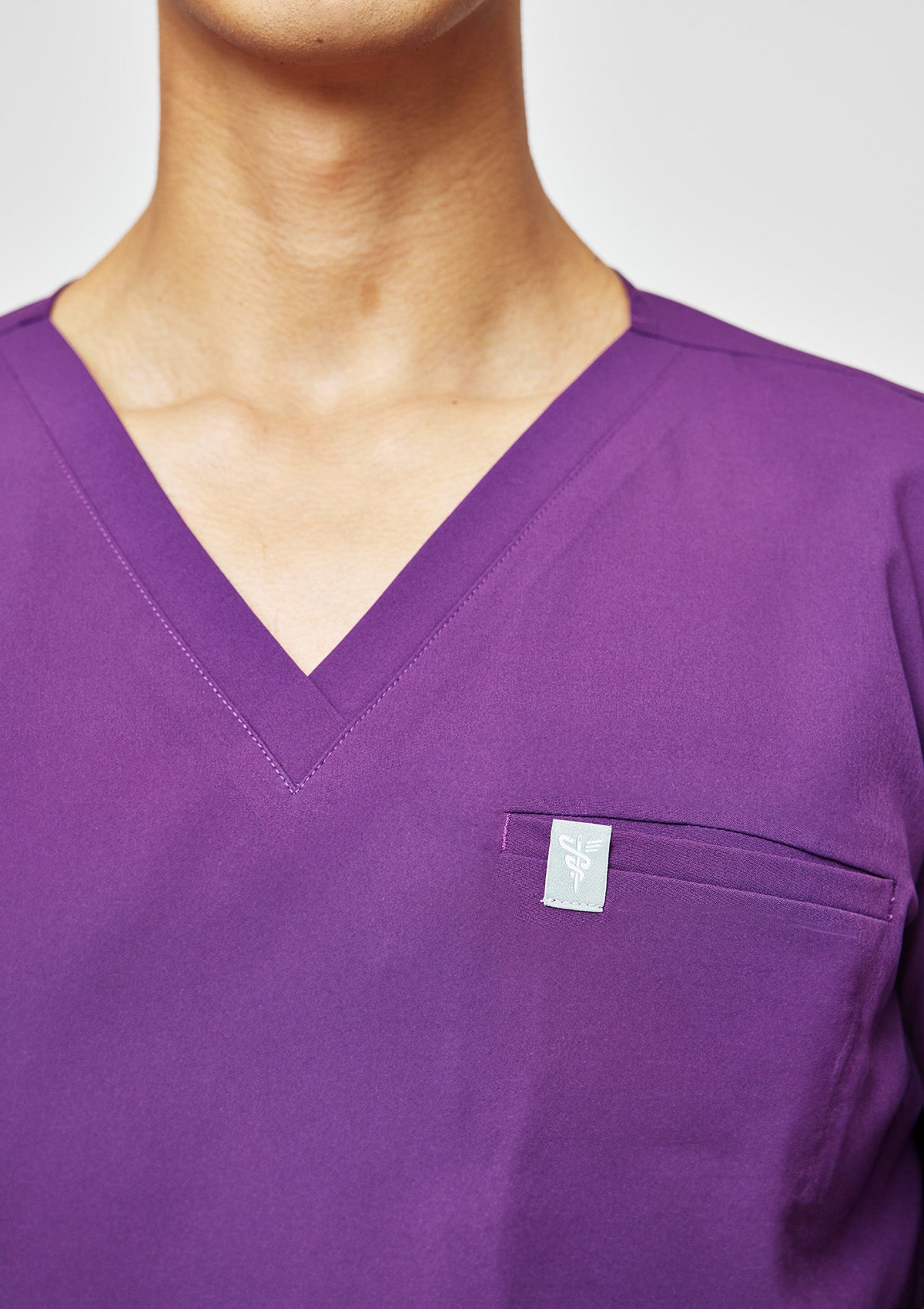 5-Pocket MoveTech® Scrub Top - Men / Plum