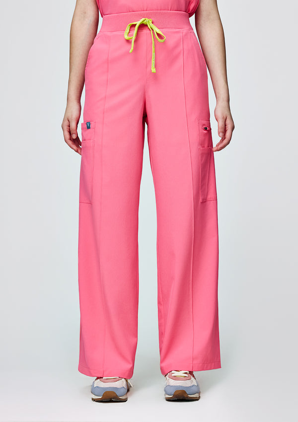 Wide Leg MoveTech® Scrub Pants Core+ - Women / Hyper Pink