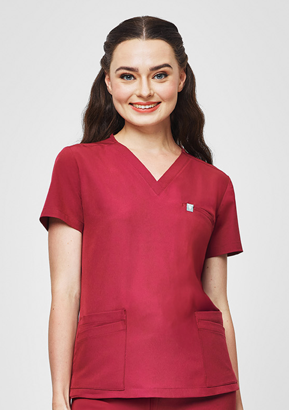 5-Pocket MoveTech® Scrub Top - Women / Garnet