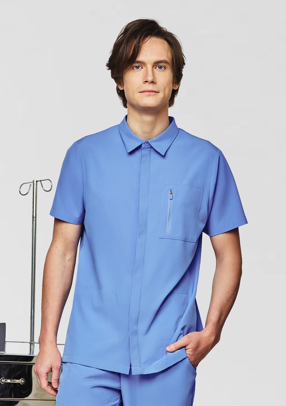 Polo MoveTech® Scrub Top Core+ - Men / Cool Ceil