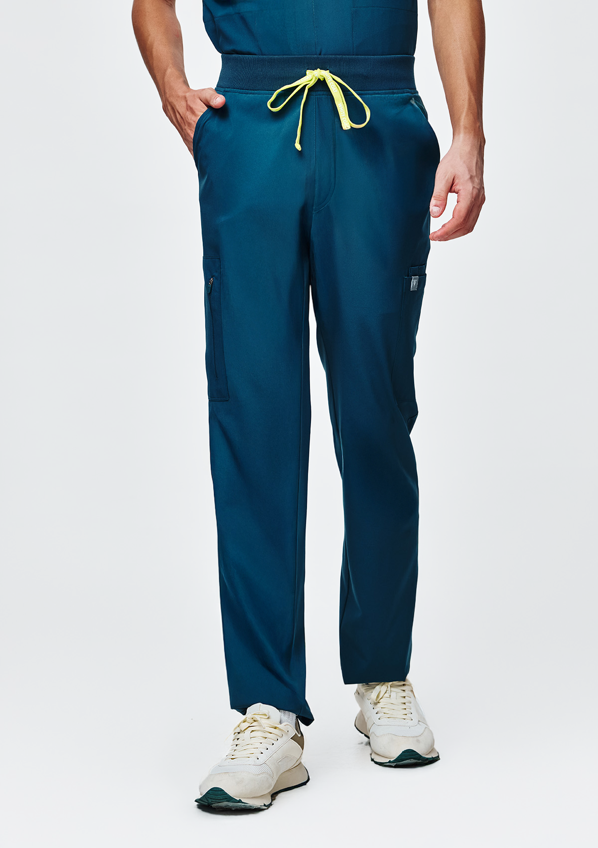 Ribbed Straight Cut MoveTech® Scrub Pants Core+ - Men / Pacific Tide