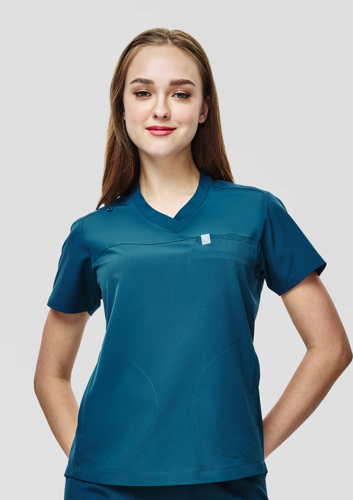 3-Pocket MoveTech® Scrub Top Core+ - Women / Pacific Tide