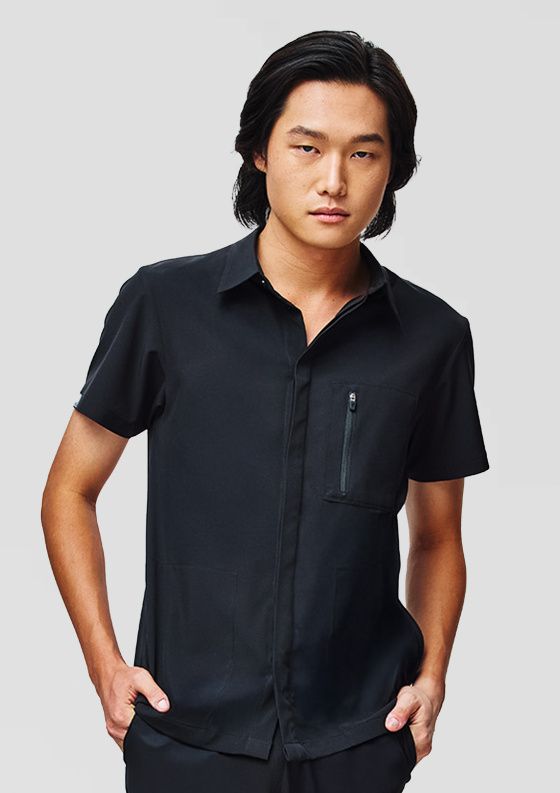 Polo MoveTech® Scrub Top Core+ - Men / So Black