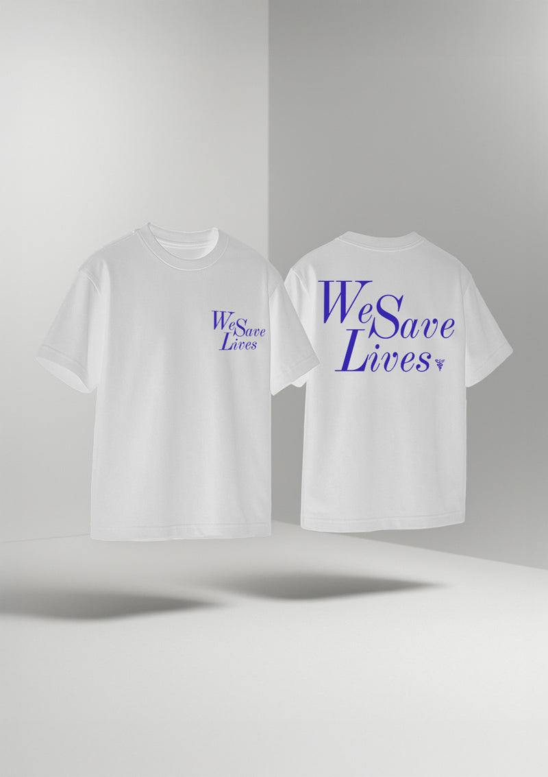 We Save Lives T-Shirt Men / White