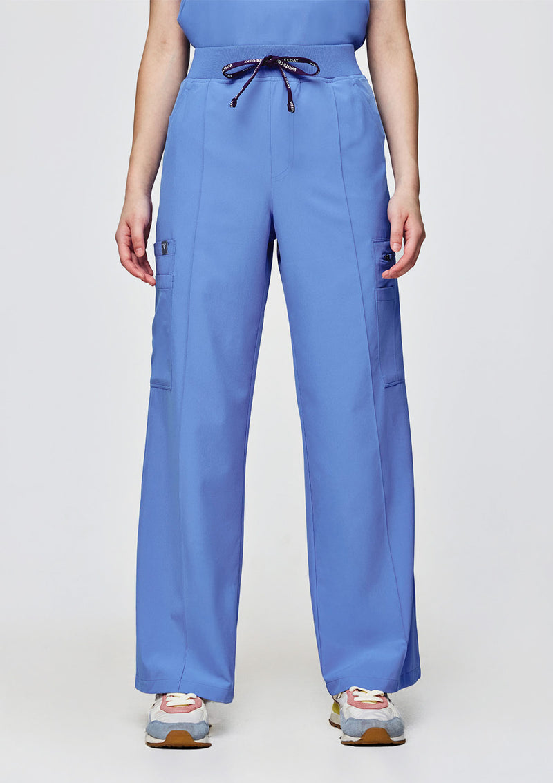 Wide Leg MoveTech® Scrub Pants Core+ - Women / Cool Ceil