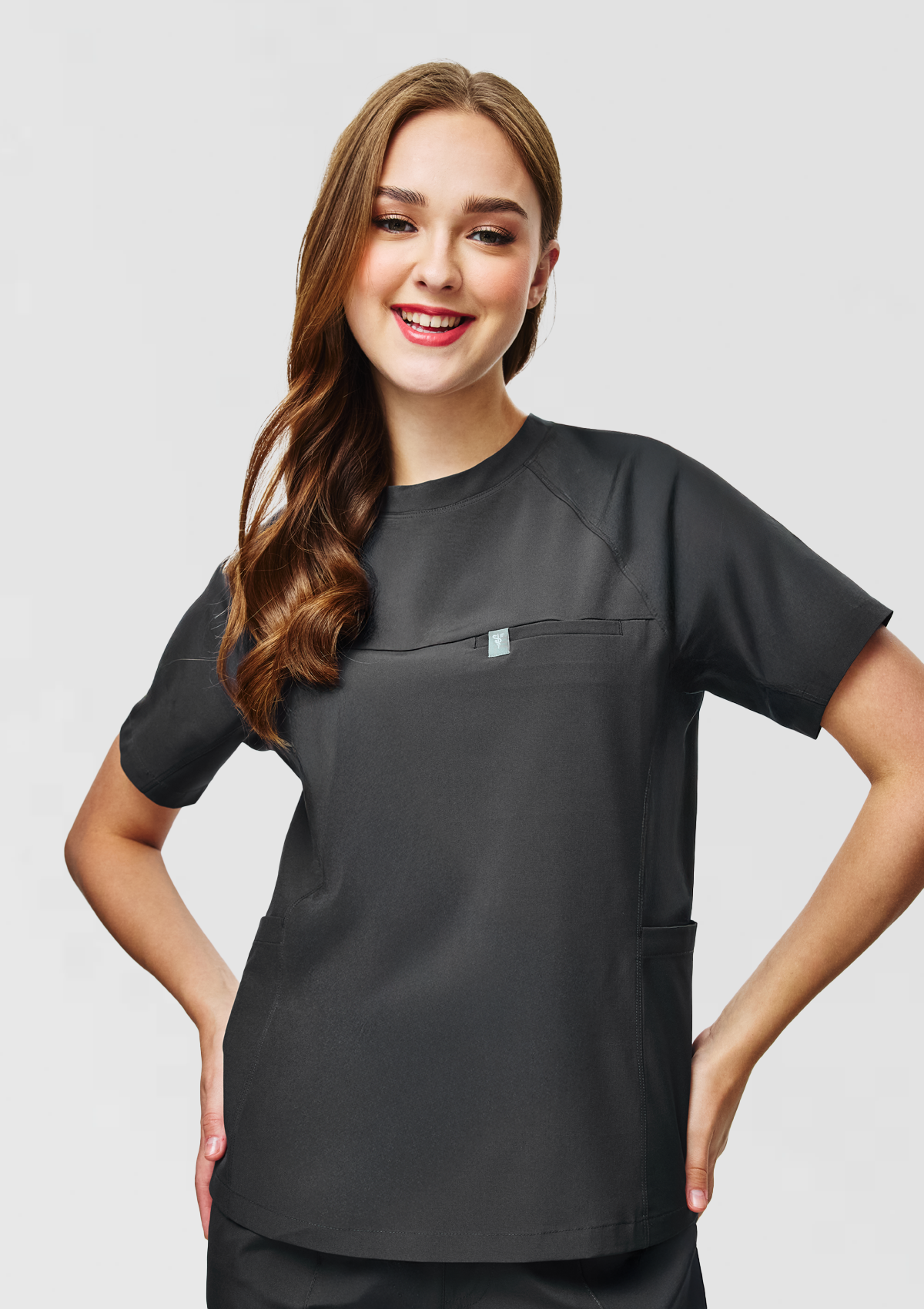 Round Neck MoveTech® Scrub Top Core+ - Women / Graphite
