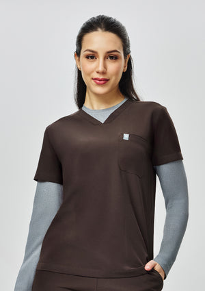 4-Pocket MoveTech® Scrub Top - Women / Espresso