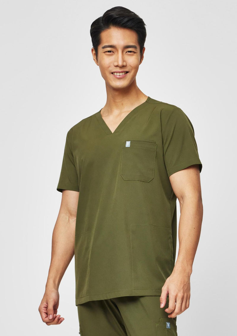 4-Pocket MoveTech® Scrub Top - Men / Forest Green