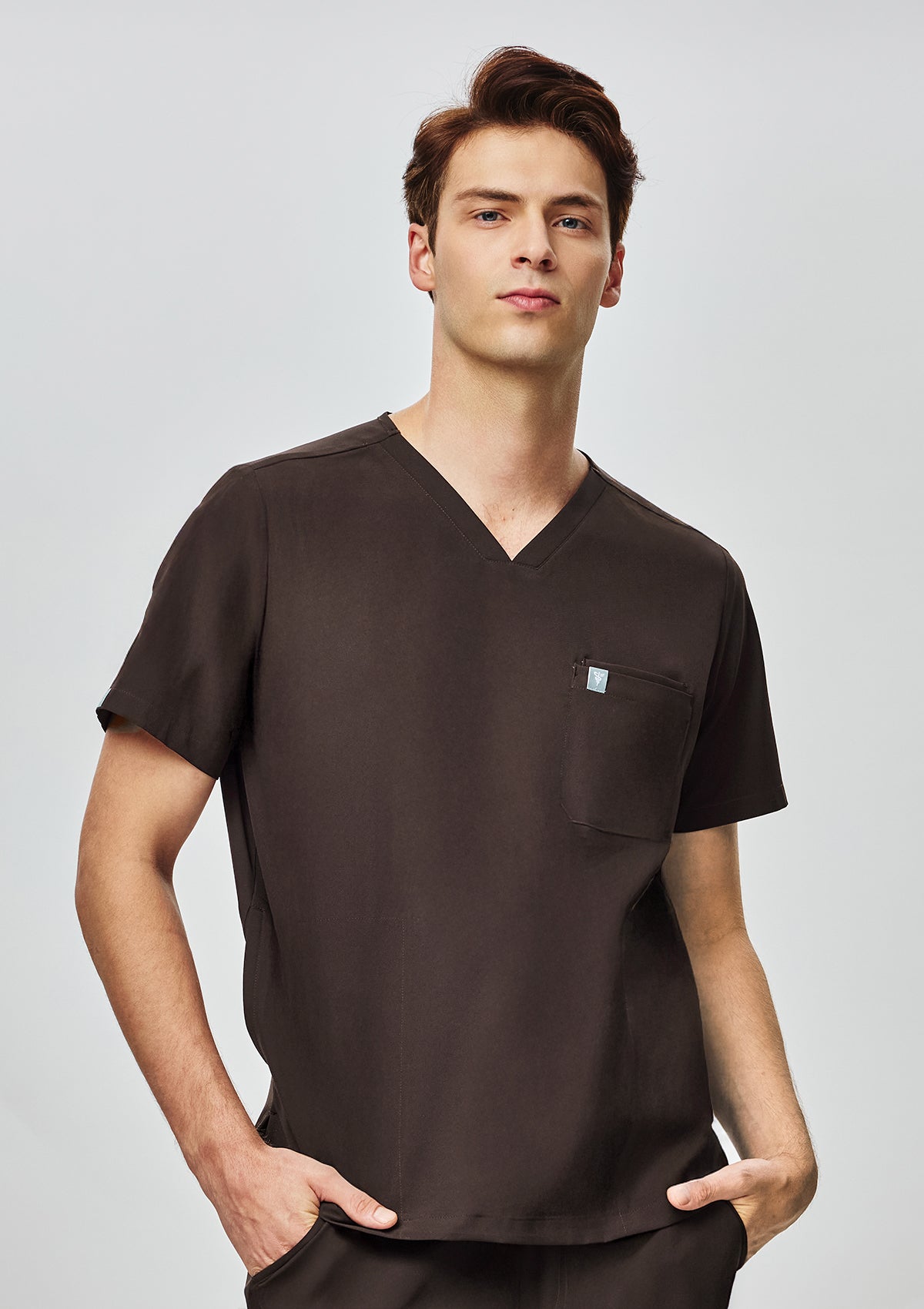 4-Pocket MoveTech® Scrub Top - Men / Espresso