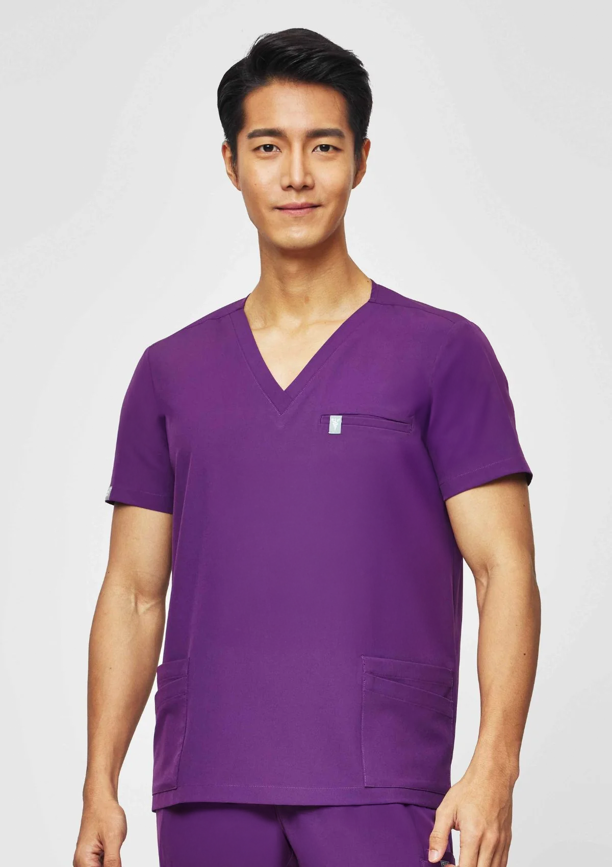 5-Pocket MoveTech® Scrub Top - Men / Plum