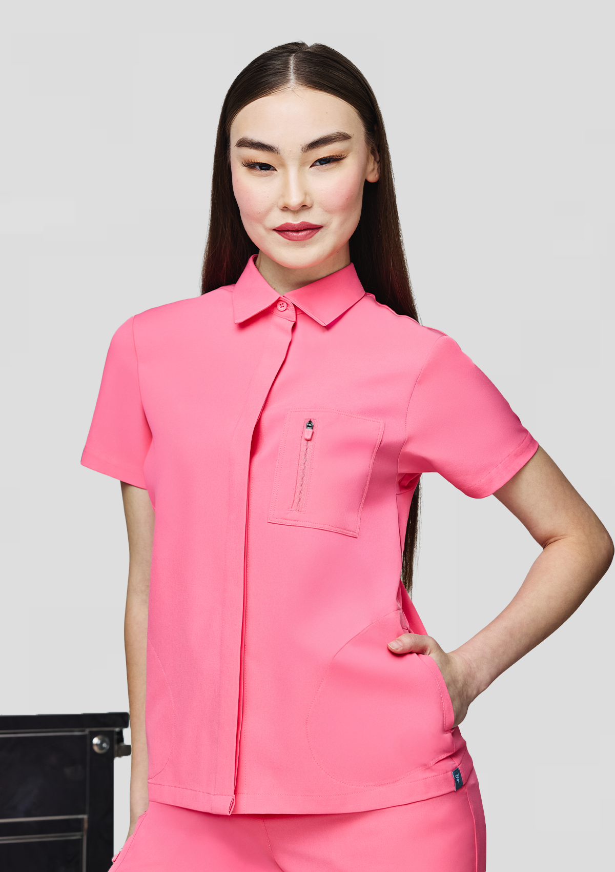 Polo MoveTech® Scrub Top Core+ - Women / Hyper Pink