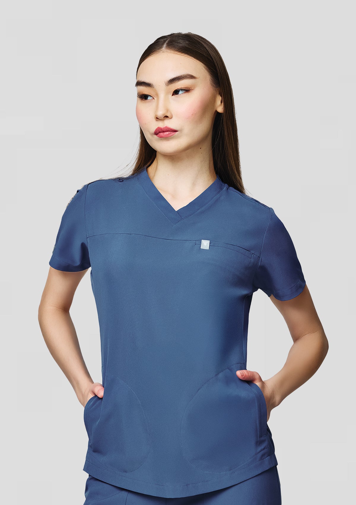 3-Pocket MoveTech® Scrub Top Core+ - Women / Steel Blue