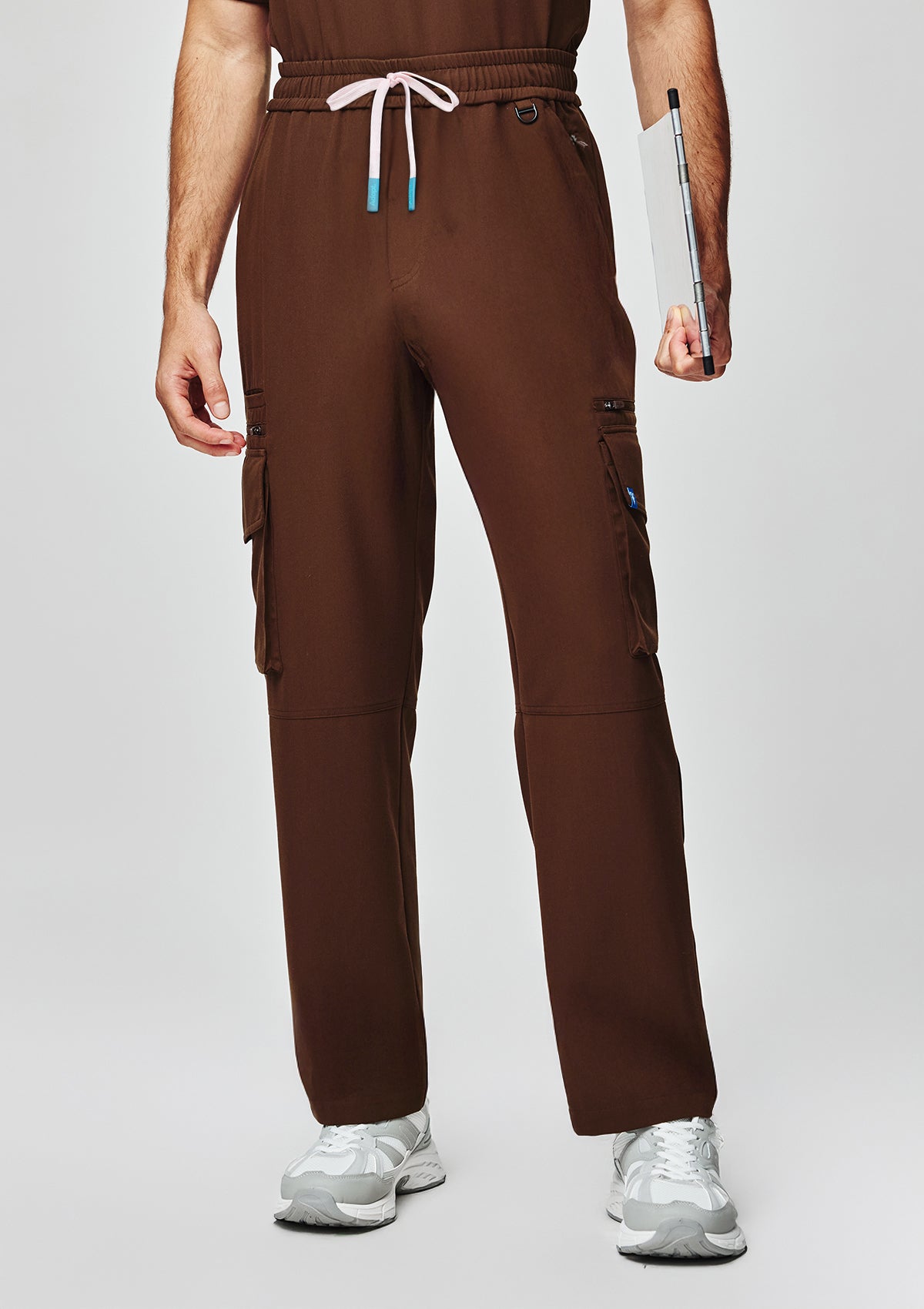 Straight Cut Utility Scrub Pants - Men / Dark Cacao