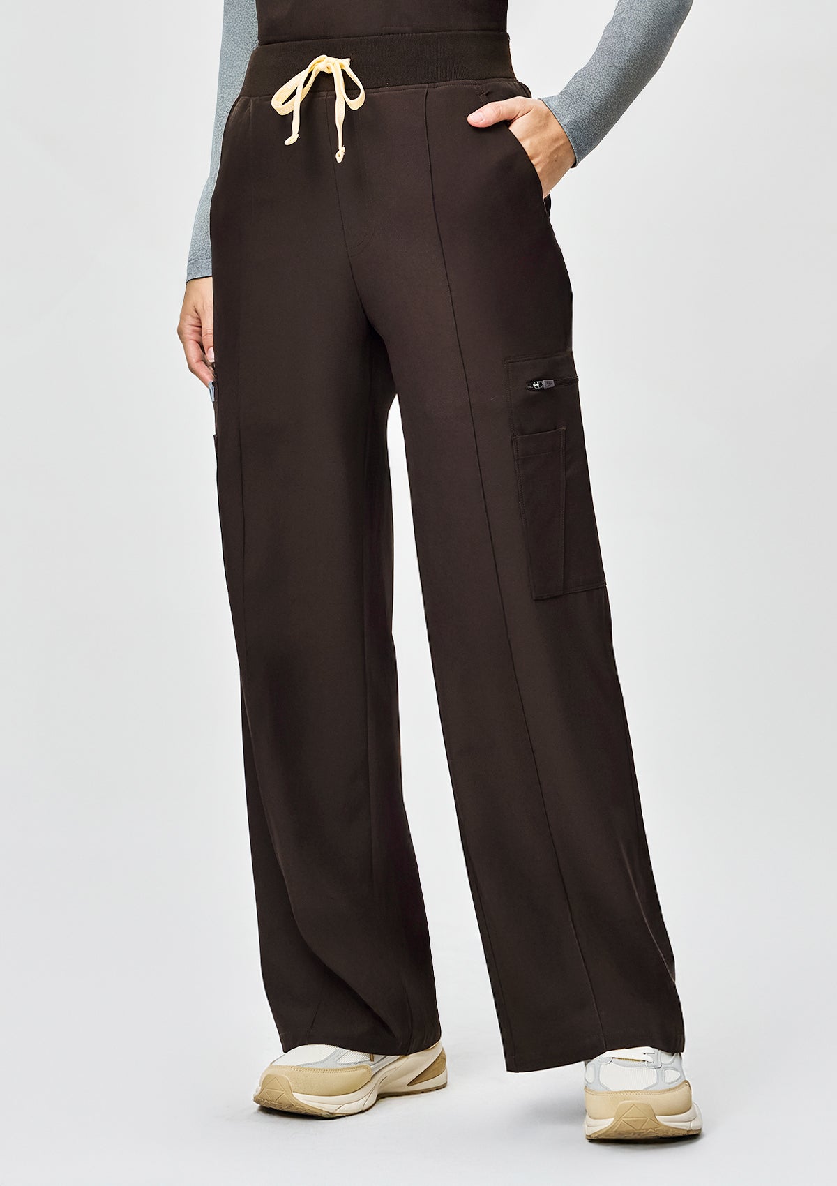 Wide Leg MoveTech® Scrub Pants Core+ - Women / Espresso