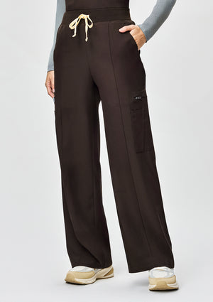 Wide Leg MoveTech® Scrub Pants Core+ - Women / Espresso