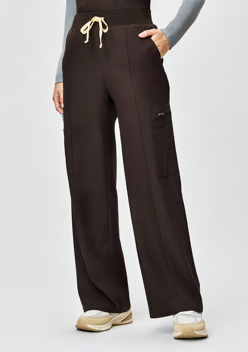 Wide Leg MoveTech® Scrub Pants Core+ - Women / Espresso