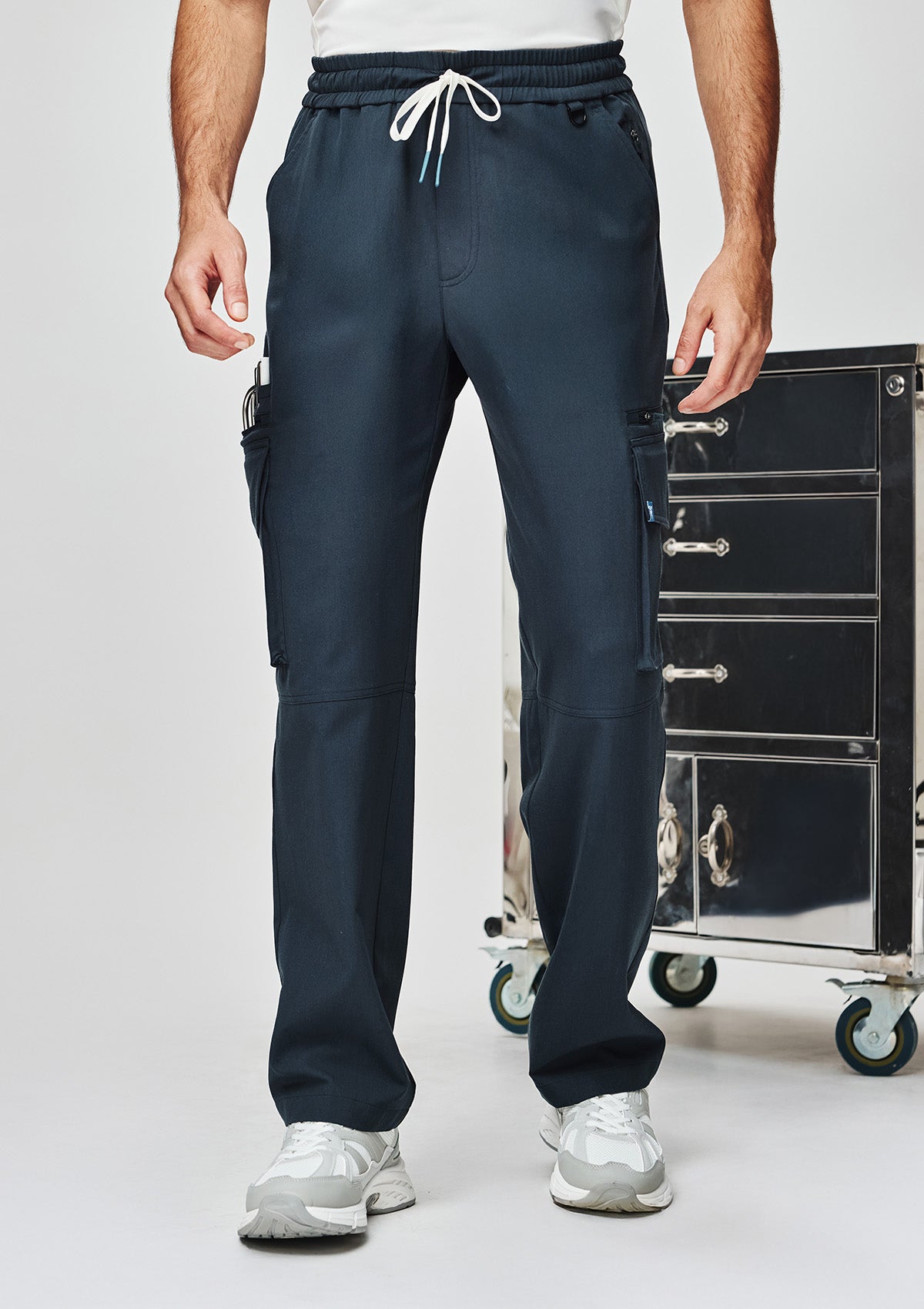 Straight Cut Utility Scrub Pants - Men / Midnight