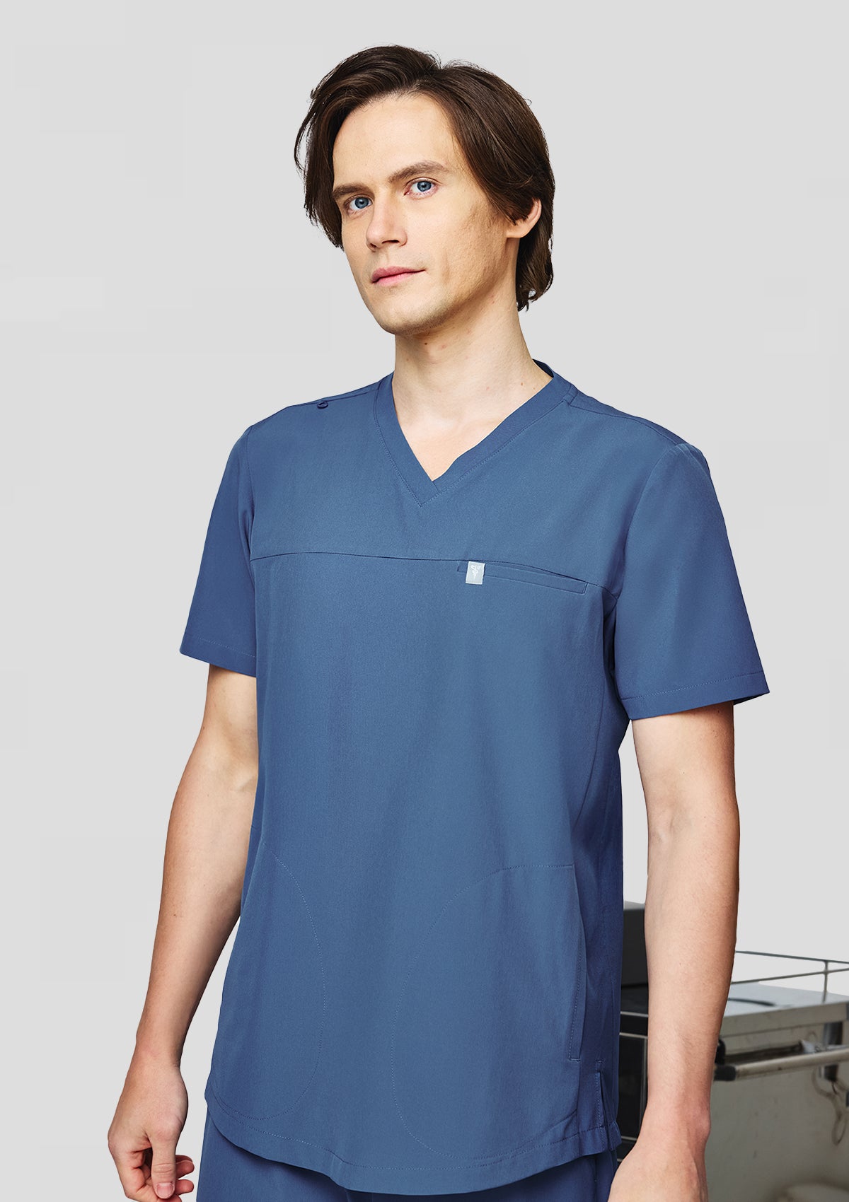 3-Pocket MoveTech® Scrub Top Core+ - Men / Steel Blue