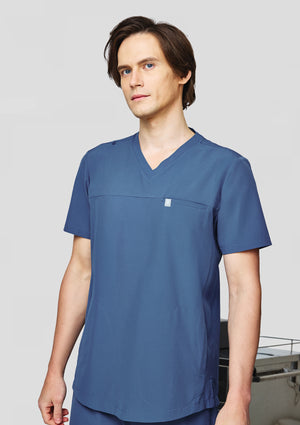 3-Pocket MoveTech® Scrub Top Core+ - Men / Steel Blue