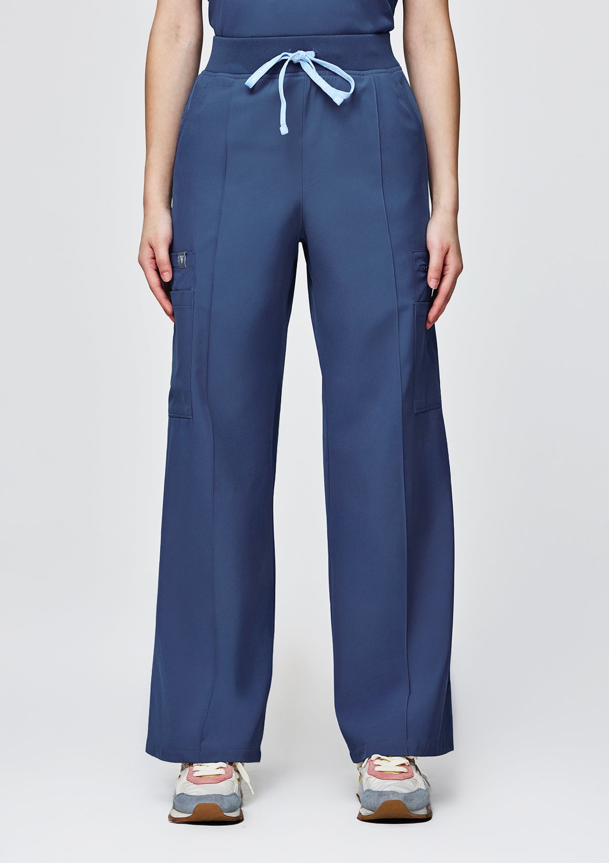 Wide Leg MoveTech® Scrub Pants Core+ - Women / Steel Blue