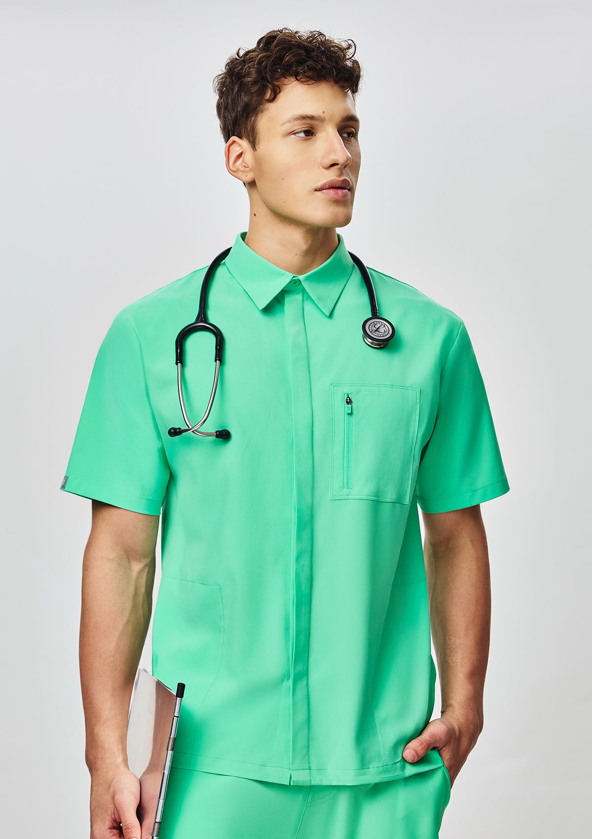 Polo MoveTech® Scrub Top Core+ - Men / Cool Mint