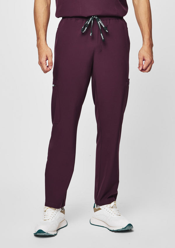 Straight Cut MoveTech® Scrub Pants - Men / Merlot