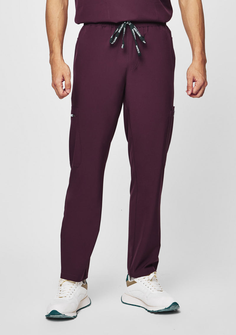 Straight Cut MoveTech® Scrub Pants - Men / Merlot