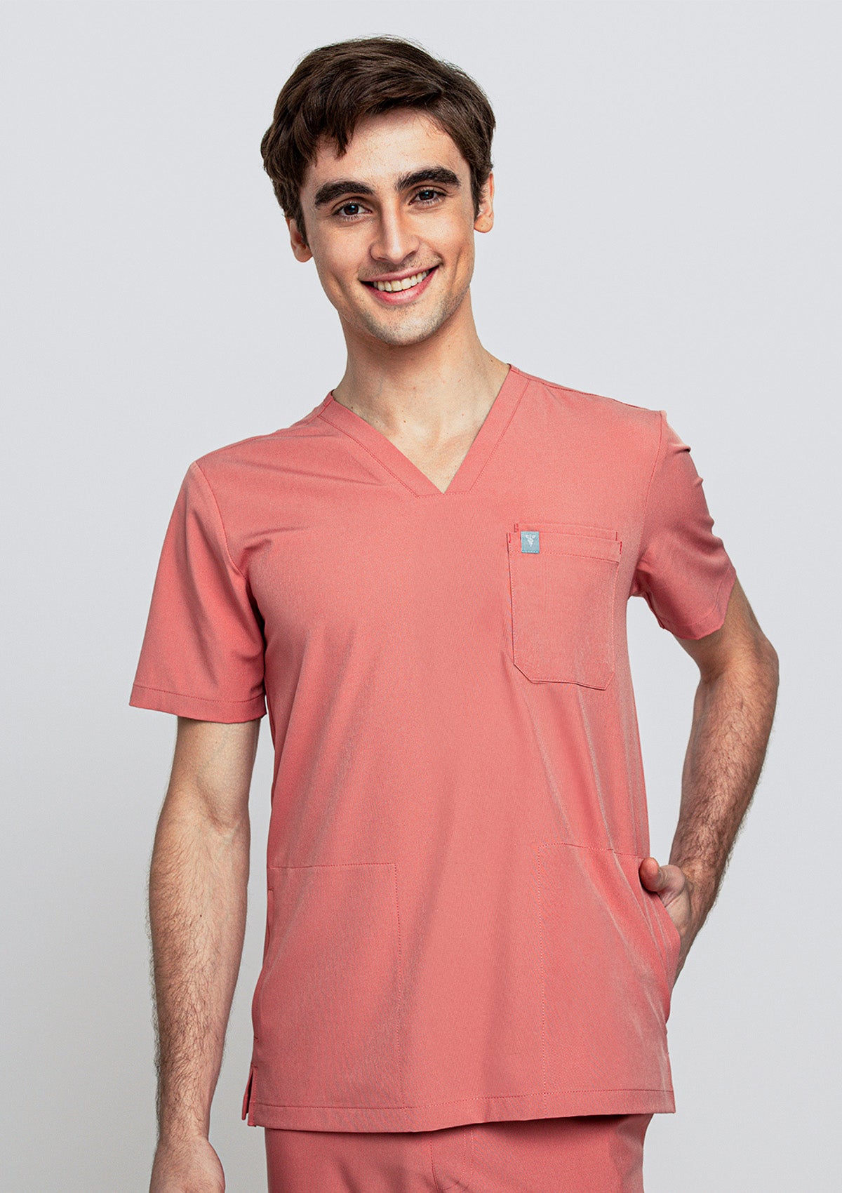 4-Pocket MoveTech® Scrub Top - Men / Saffron