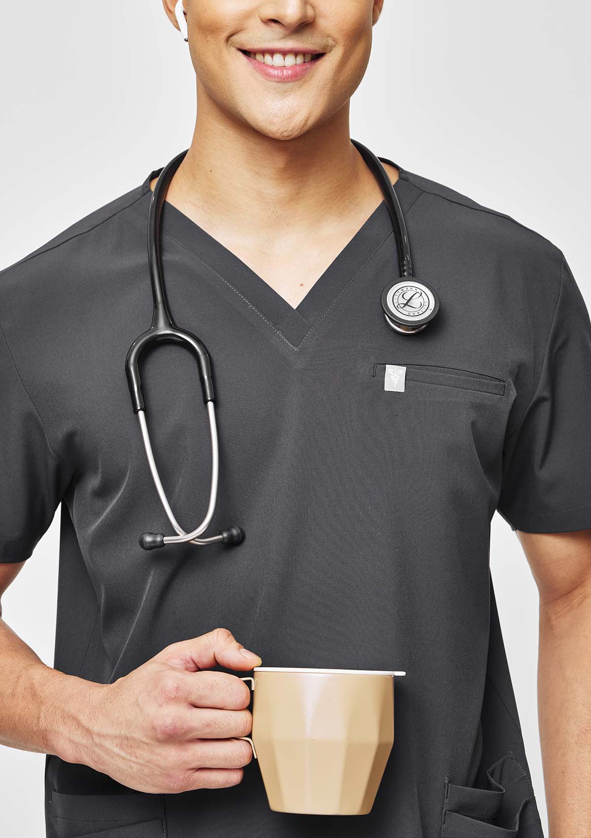 5-Pocket MoveTech® Scrub Top - Men / Graphite