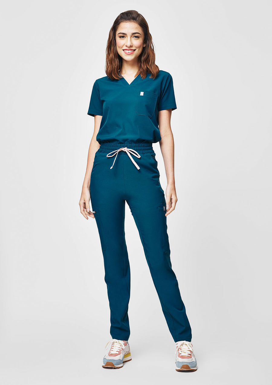 Tapered MoveTech® Scrub Pants - Women / Pacific Tide