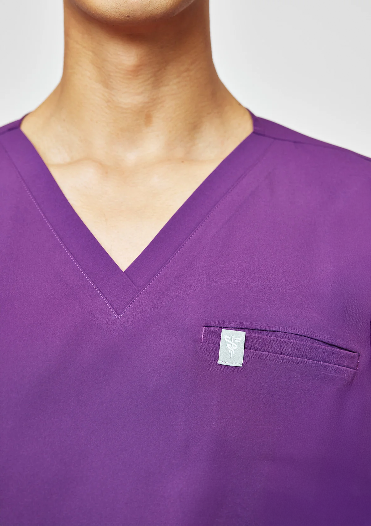 5-Pocket MoveTech® Scrub Top - Men / Plum