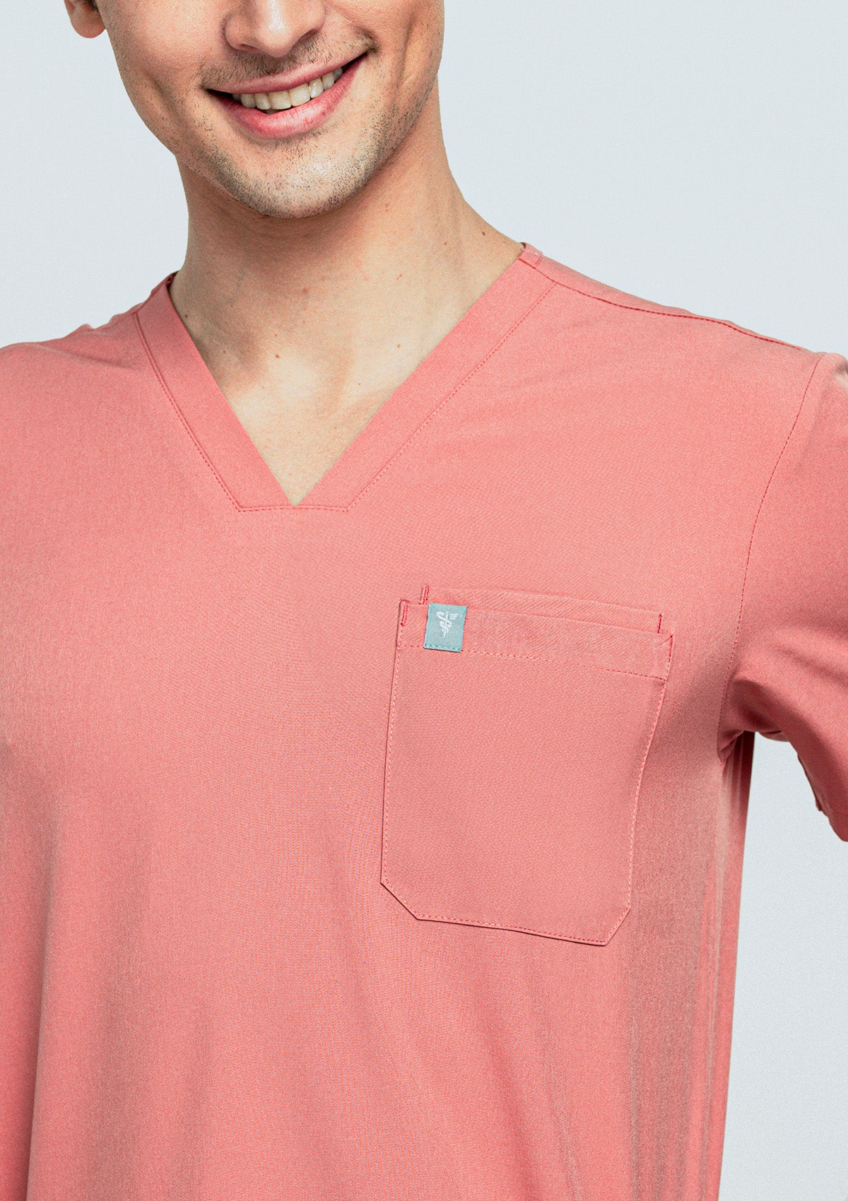 4-Pocket MoveTech® Scrub Top - Men / Saffron