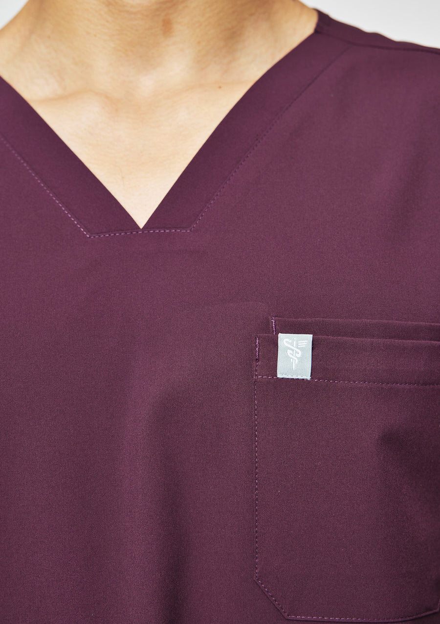 4-Pocket MoveTech® Scrub Top - Men / Merlot