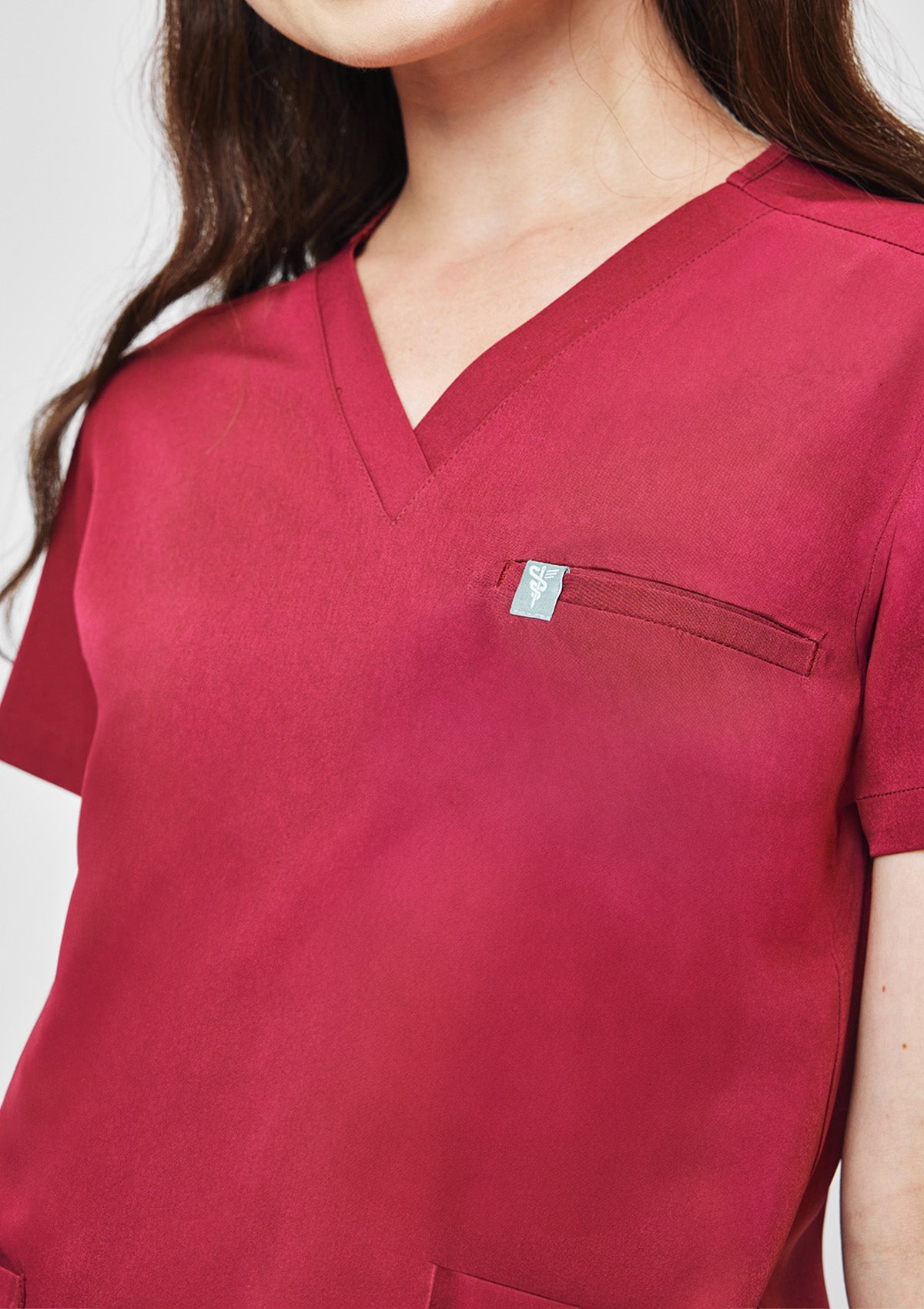 5-Pocket MoveTech® Scrub Top - Women / Garnet