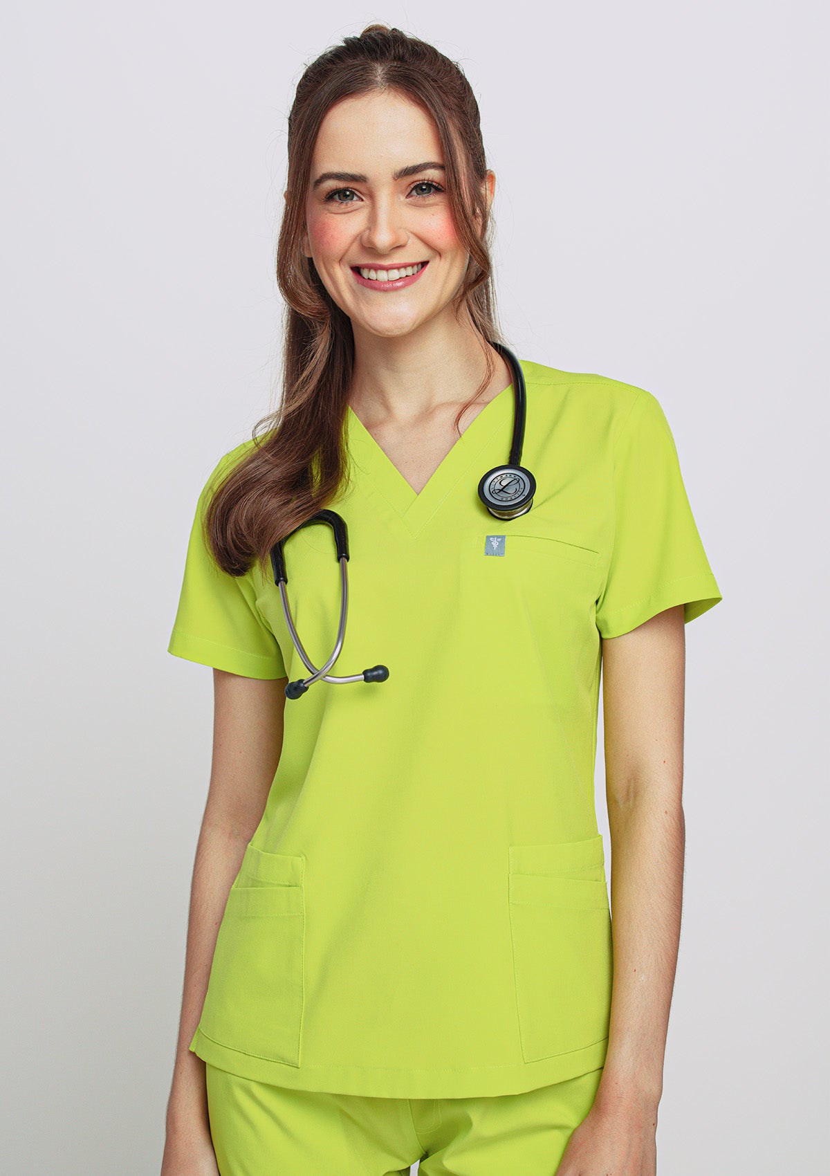 5-Pocket MoveTech® Scrub Top - Women / Atomic Yellow