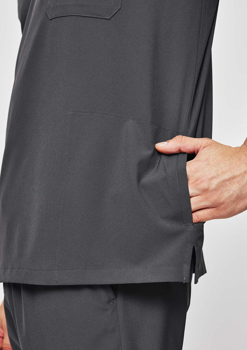 4-Pocket MoveTech® Scrub Top - Men / Graphite