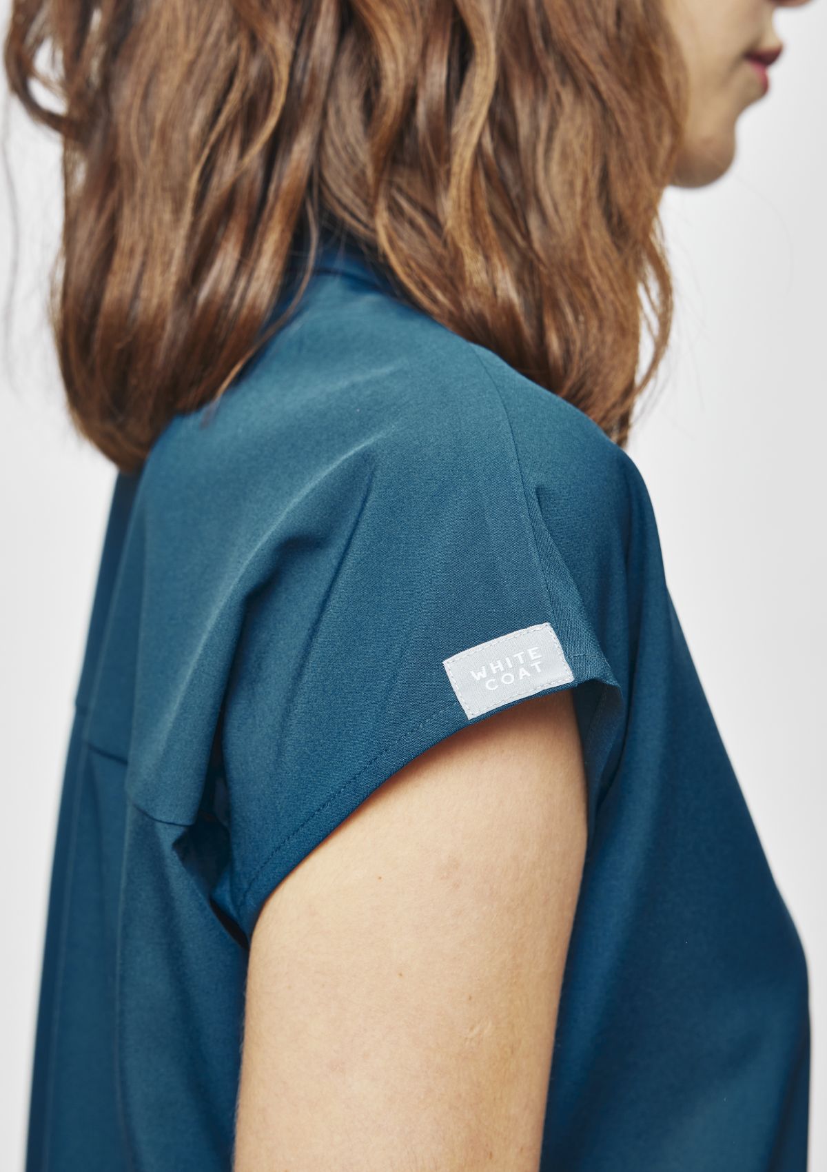 Zip-Up Polo MoveTech® Scrub Top - Women / Pacific Tide
