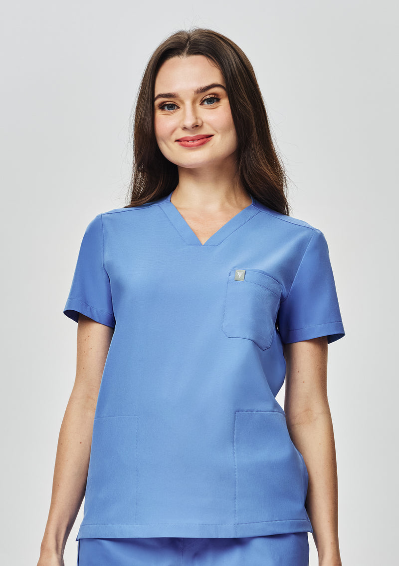 4-Pocket MoveTech® Scrub Top - Women / Cool Ceil