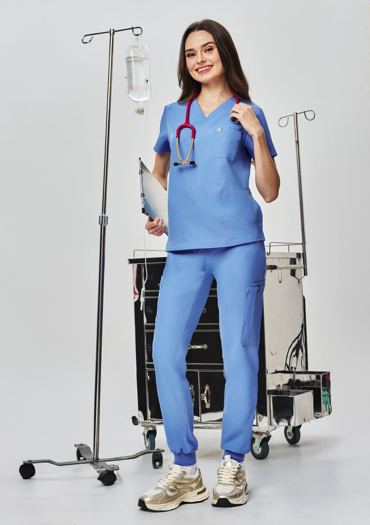 4-Pocket MoveTech® Scrub Top - Women / Cool Ceil