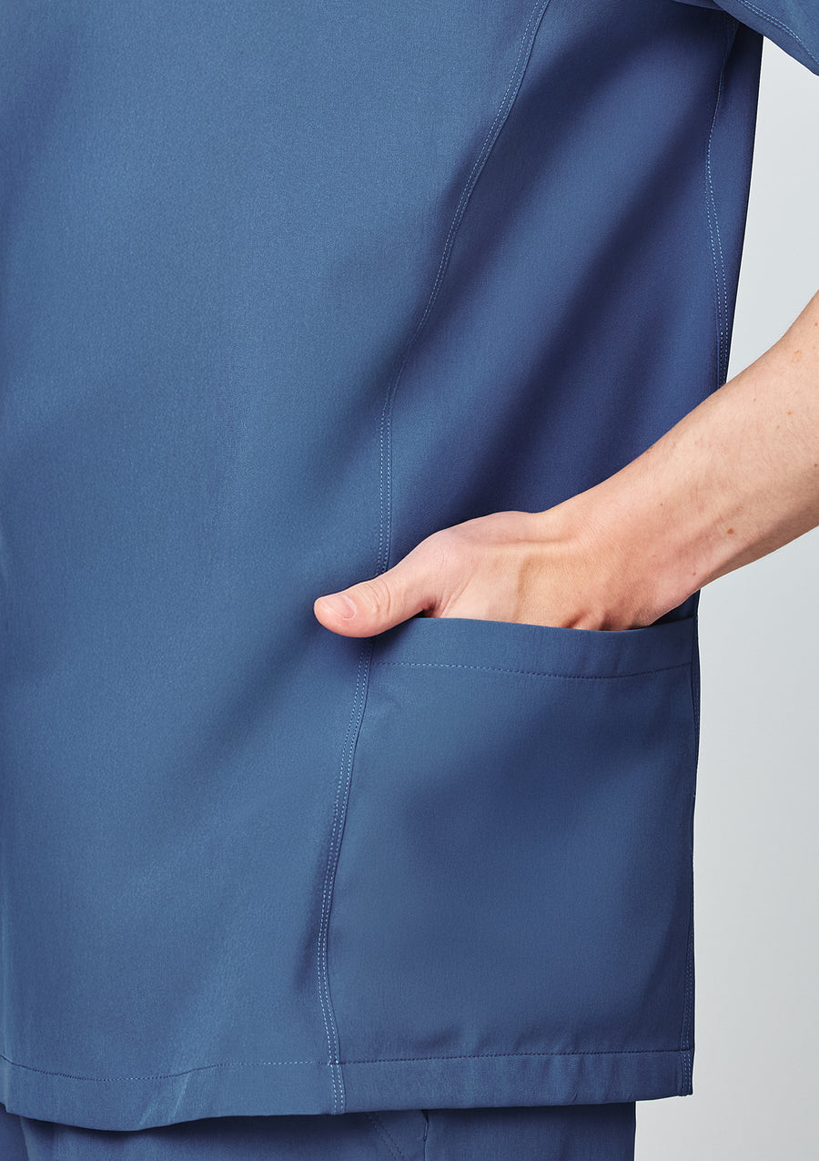 Round Neck MoveTech® Scrub Top Core+ - Men / Steel Blue