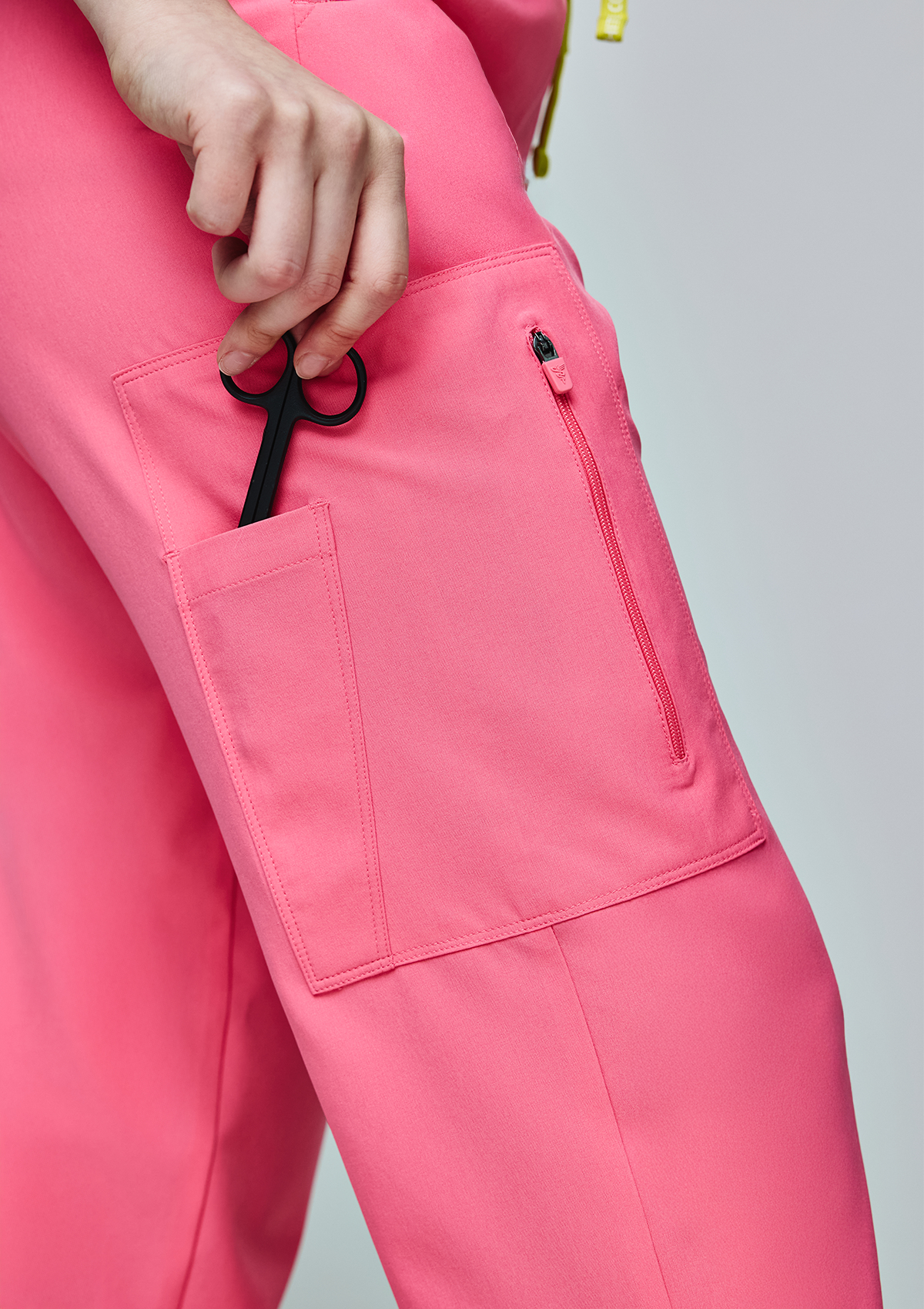 Ribbed Straight Cut MoveTech® Scrub Pants Core+ - Women / Hyper Pink