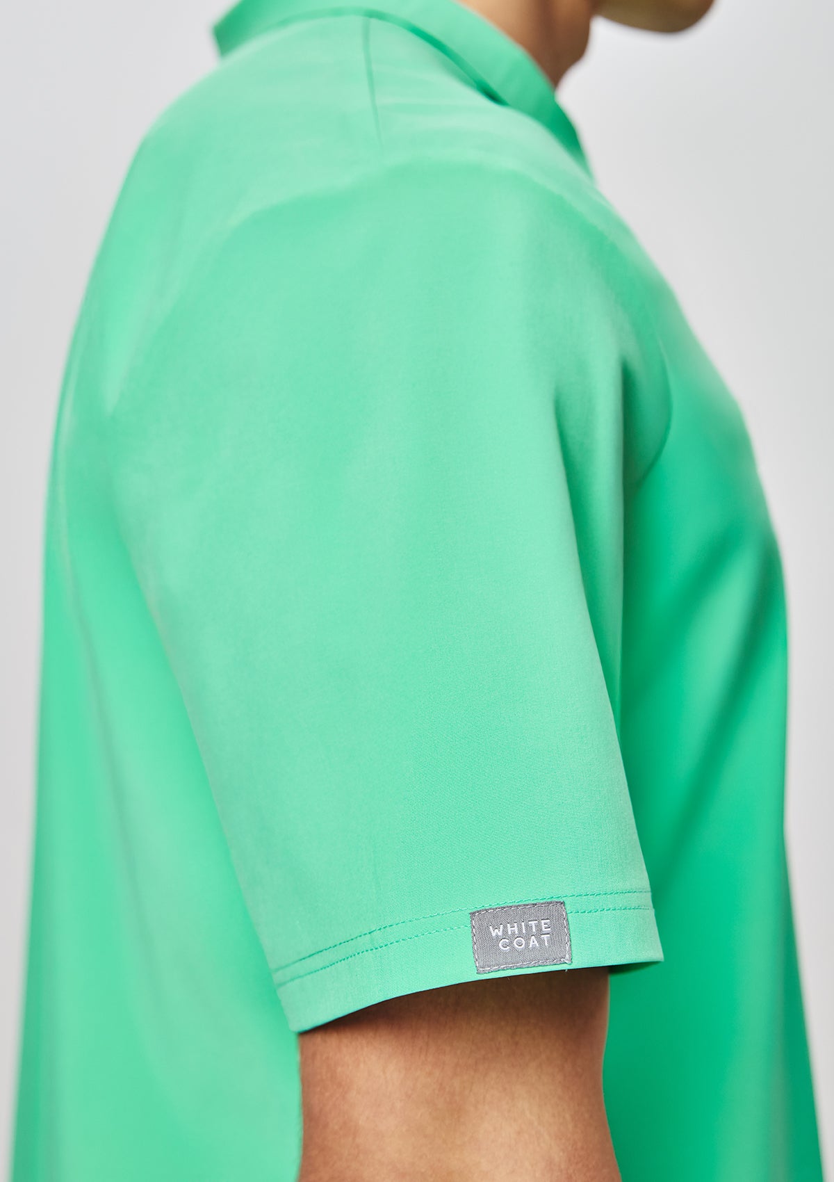 Zip-Up Polo MoveTech® Scrub Top - Men / Cool Mint