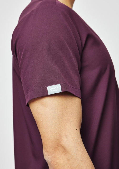 5-Pocket MoveTech® Scrub Top - Men / Merlot